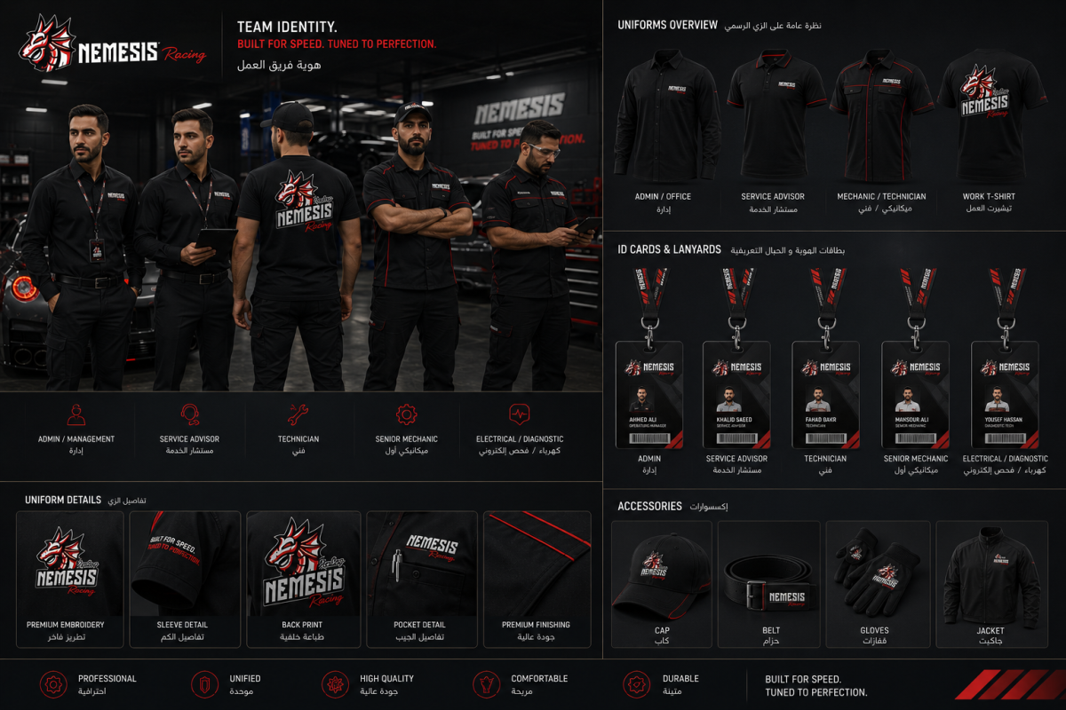 NEMESIS Racing Performance Garage Brand Identity