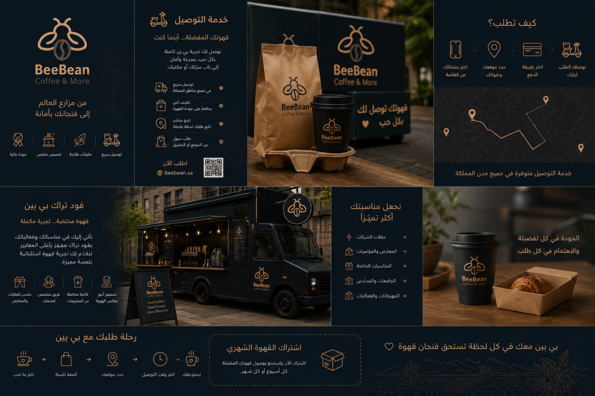 BeeBean Coffee & More Brand Identity & Specialty Coffee Experience