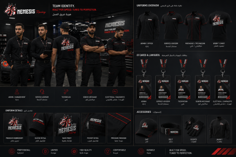 NEMESIS Racing Performance Garage Brand Identity