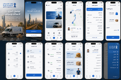 Qaf Logistics  UI/UX Design & Mobile App Development